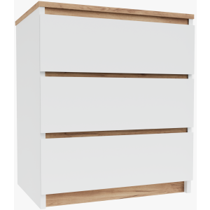 Komoda do salonu 3 szuflady Biały PCRA